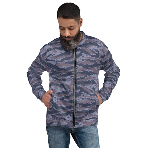 Tiger Stripe Balkan Blue CAMO Unisex Bomber Jacket