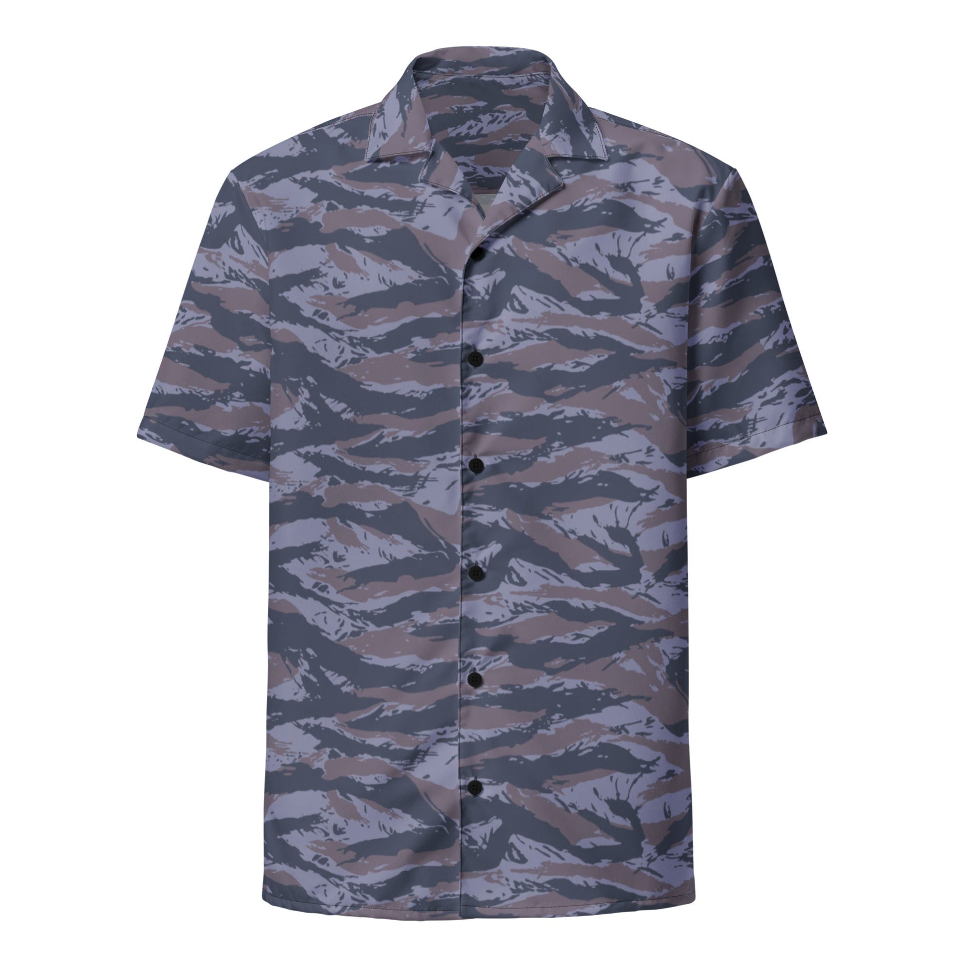 Serbian Tiger Stripe Police CAMO Unisex Short-Sleeve Button Shirt