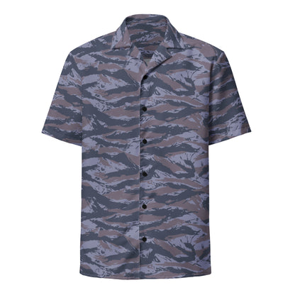 Serbian Tiger Stripe Police CAMO Unisex Short-Sleeve Button Shirt