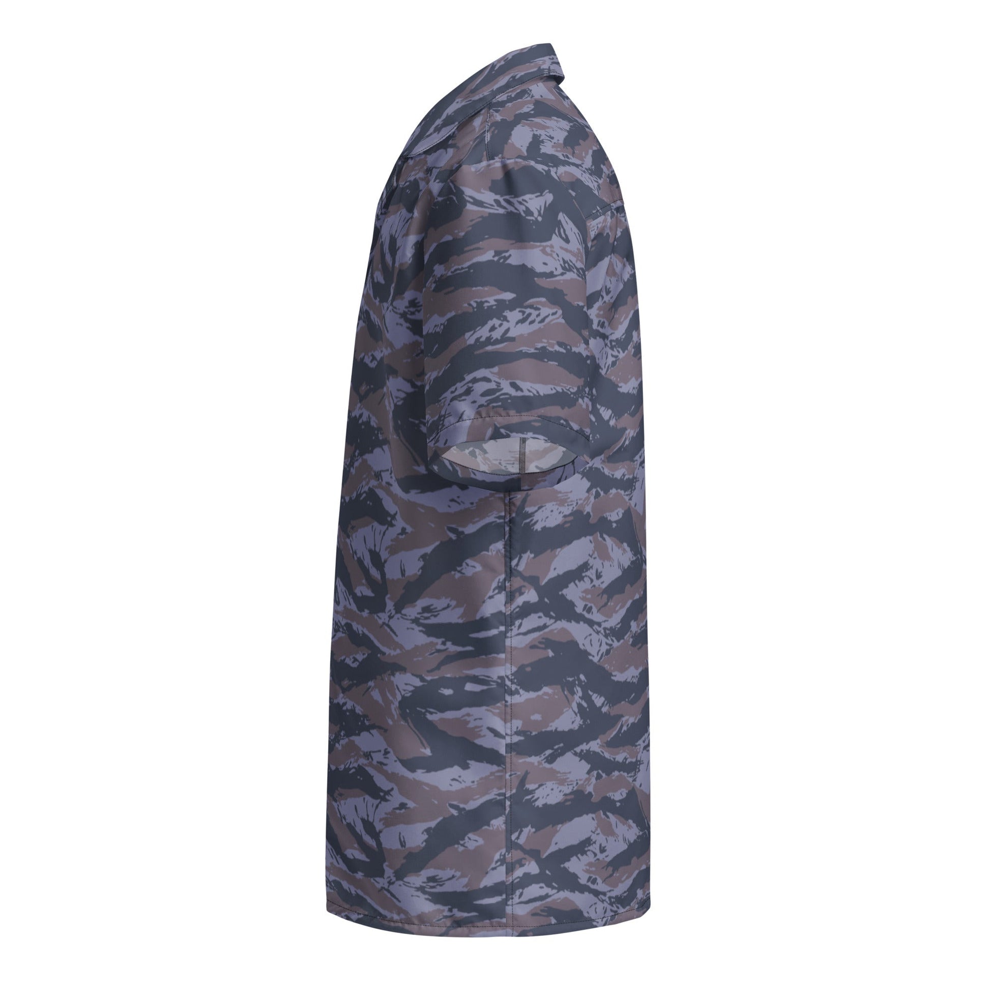 Serbian Tiger Stripe Police CAMO Unisex Short-Sleeve Button Shirt