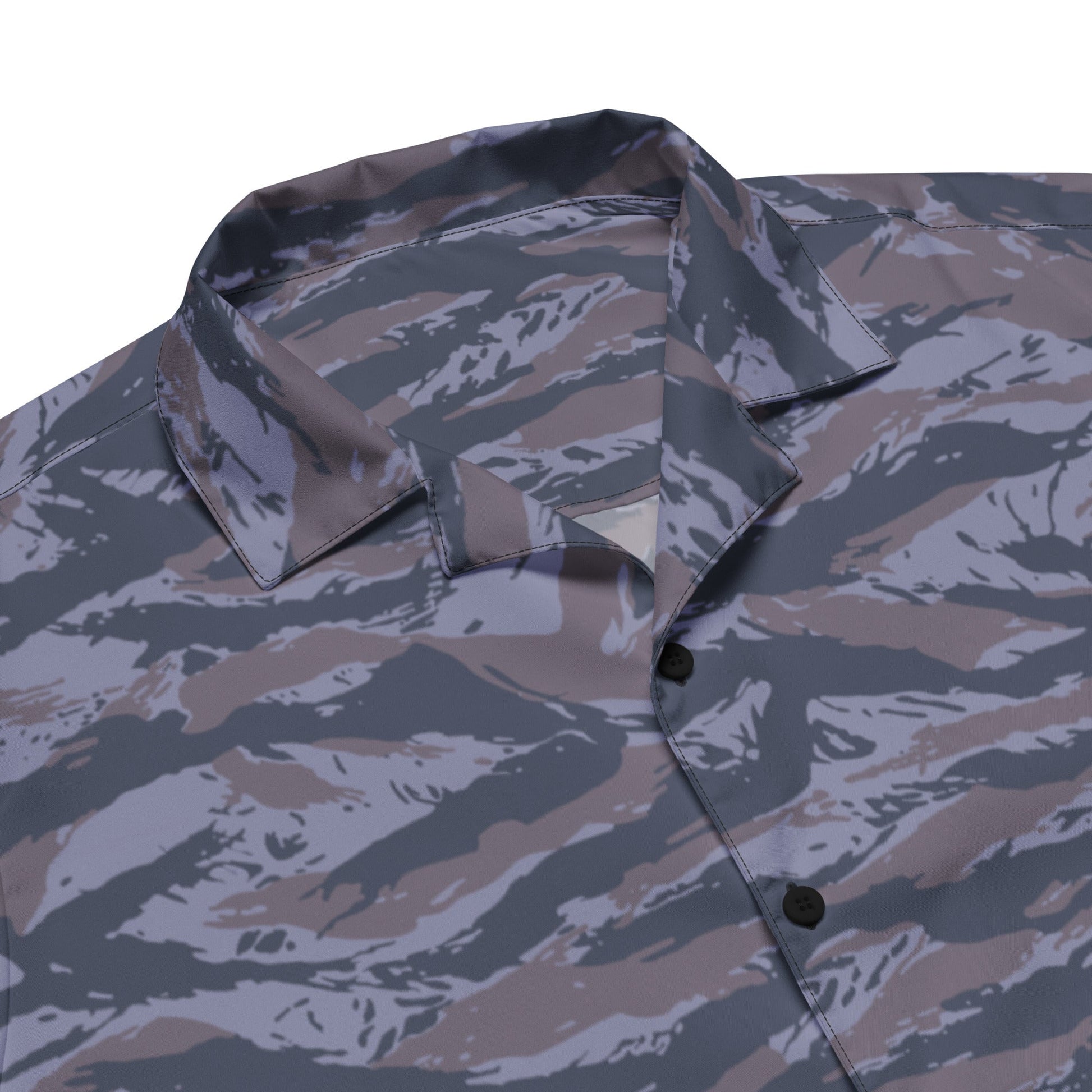 Serbian Tiger Stripe Police CAMO Unisex Short-Sleeve Button Shirt