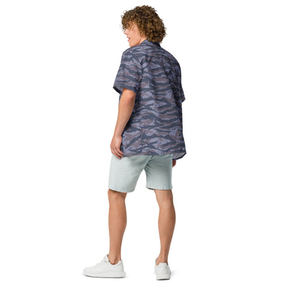 Serbian Tiger Stripe Police CAMO Unisex Short-Sleeve Button Shirt