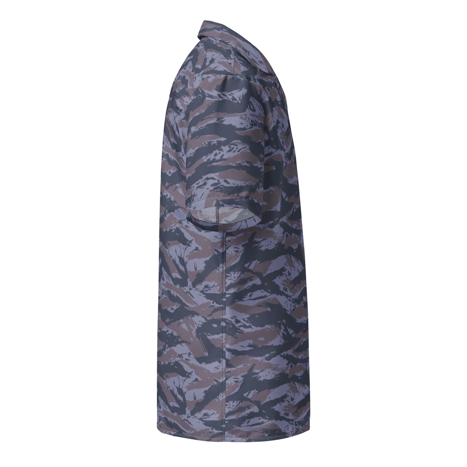 Serbian Tiger Stripe Police CAMO Unisex Short-Sleeve Button Shirt