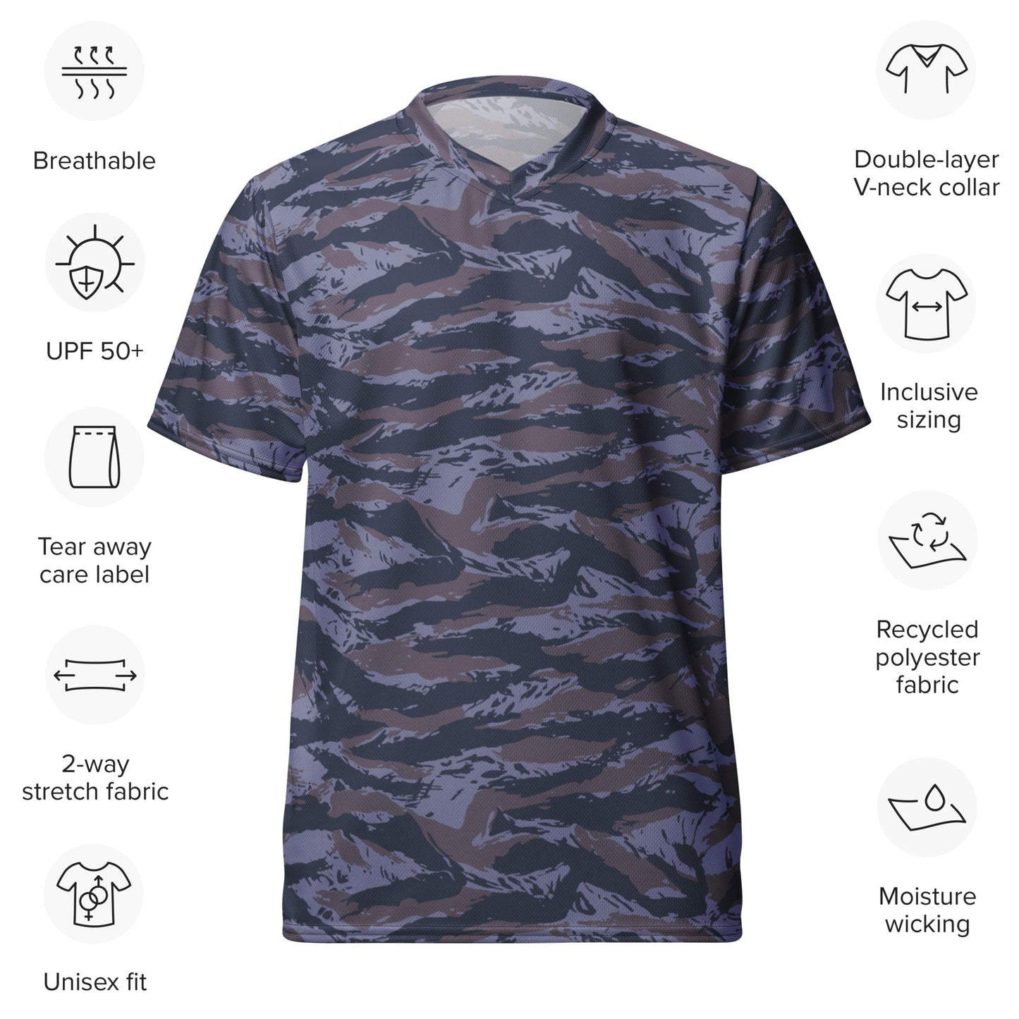 Serbian Tiger Stripe Police CAMO Unisex Sports Jersey