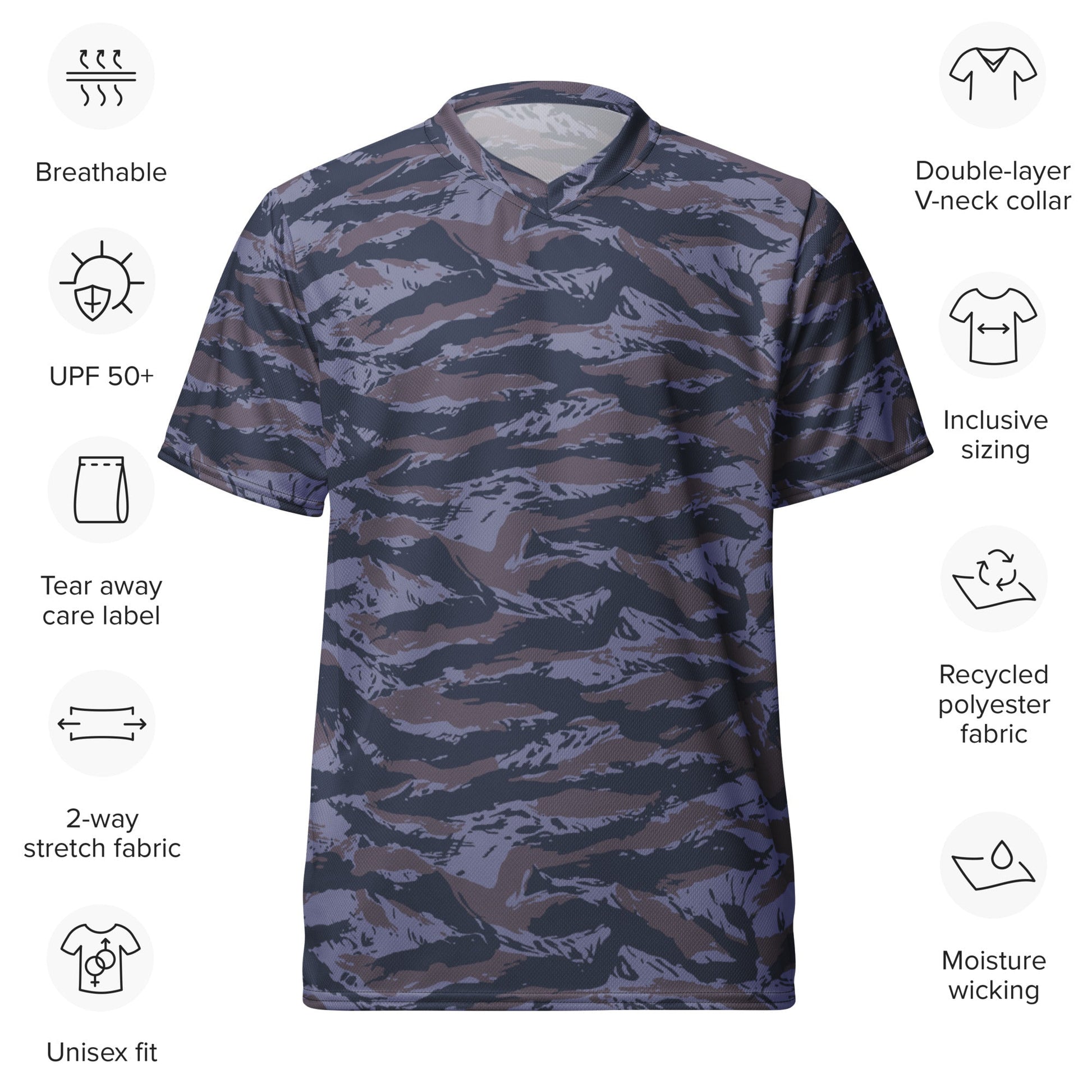 Serbian Tiger Stripe Police CAMO Unisex Sports Jersey