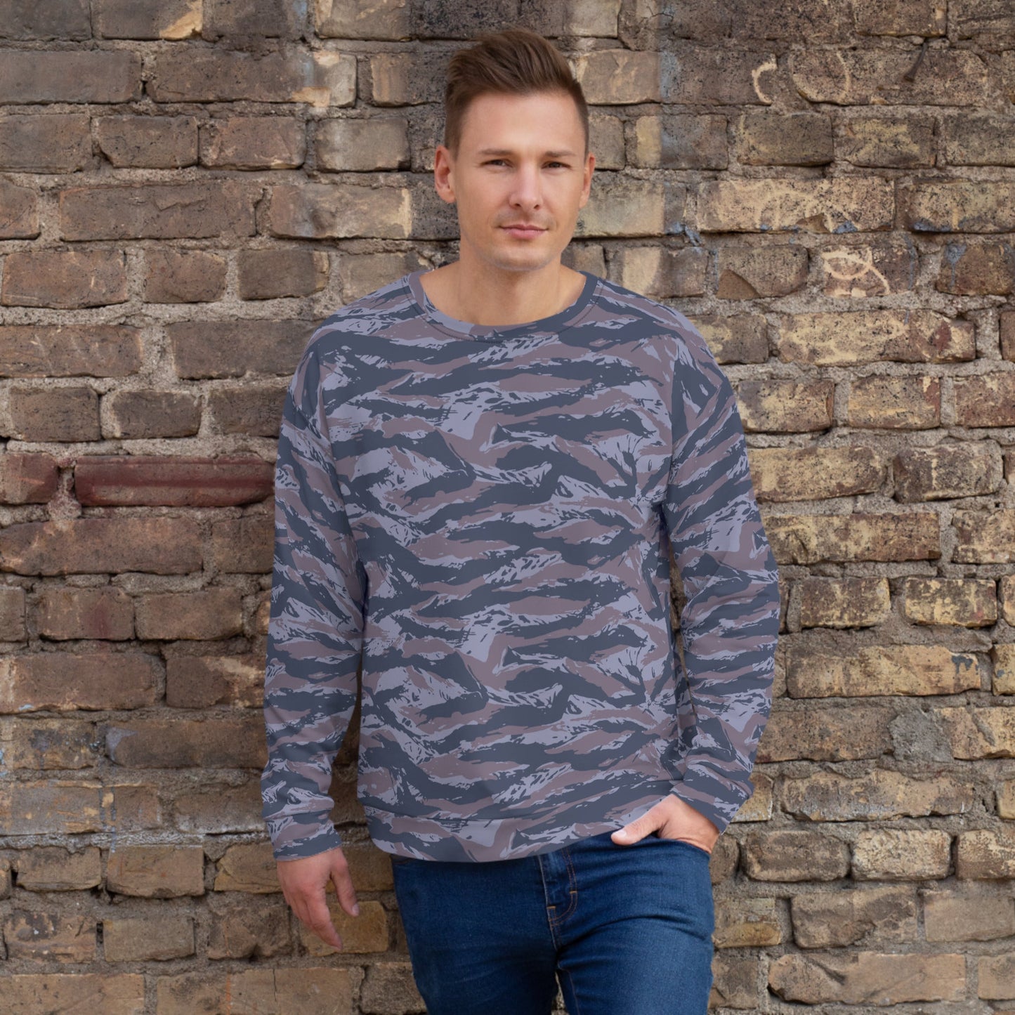 Serbian Tiger Stripe Police CAMO Unisex Sweatshirt - XS