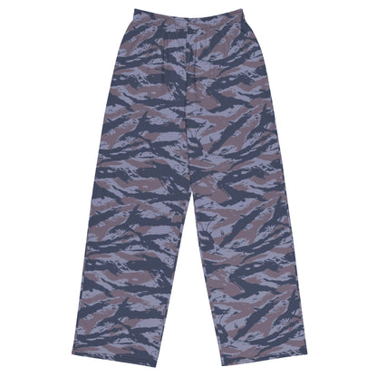 Serbian Tiger Stripe Police CAMO Unisex Wide-Leg Leisure Pants - 2XS