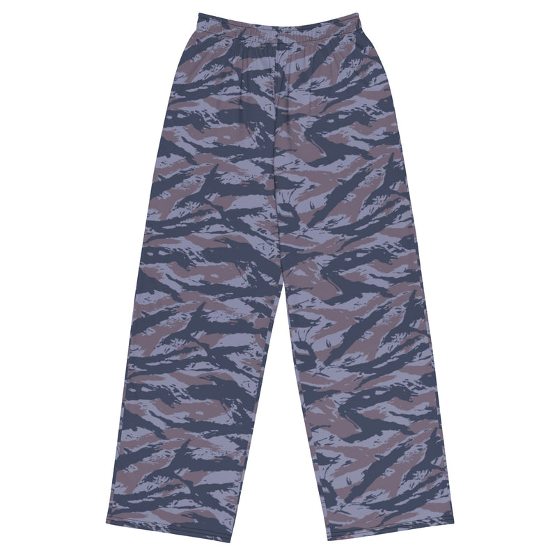 Tiger Stripe Balkan Blue CAMO Unisex Wide-Leg Leisure Pants - 2XS - Pant