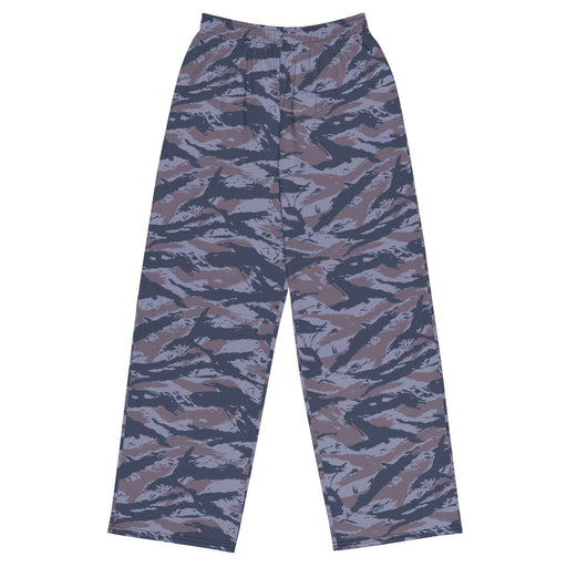 Tiger Stripe Balkan Blue CAMO Unisex Wide-Leg Leisure Pants - 2XS - Pant