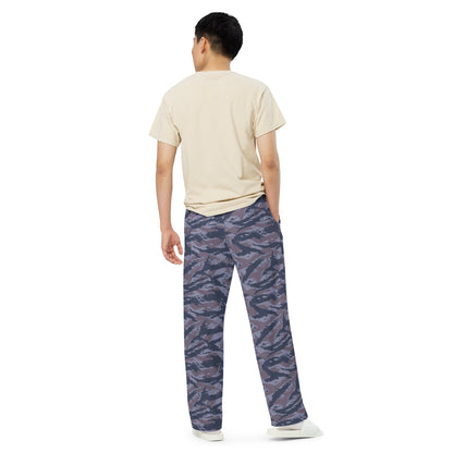 Serbian Tiger Stripe Police CAMO Unisex Wide-Leg Leisure Pants