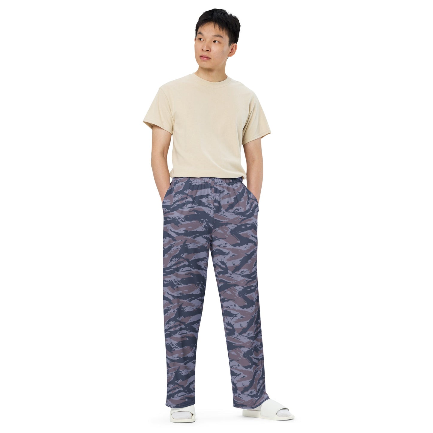 Serbian Tiger Stripe Police CAMO Unisex Wide-Leg Leisure Pants