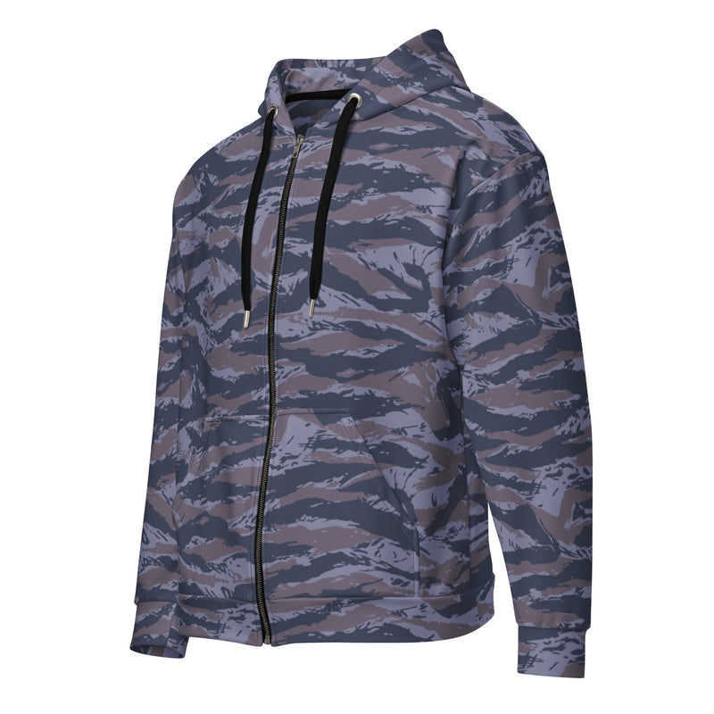 Tiger Stripe Balkan Blue CAMO Unisex Zip Hoodie