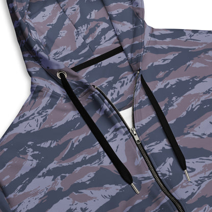 Serbian Tiger Stripe Police CAMO Unisex Zip Hoodie