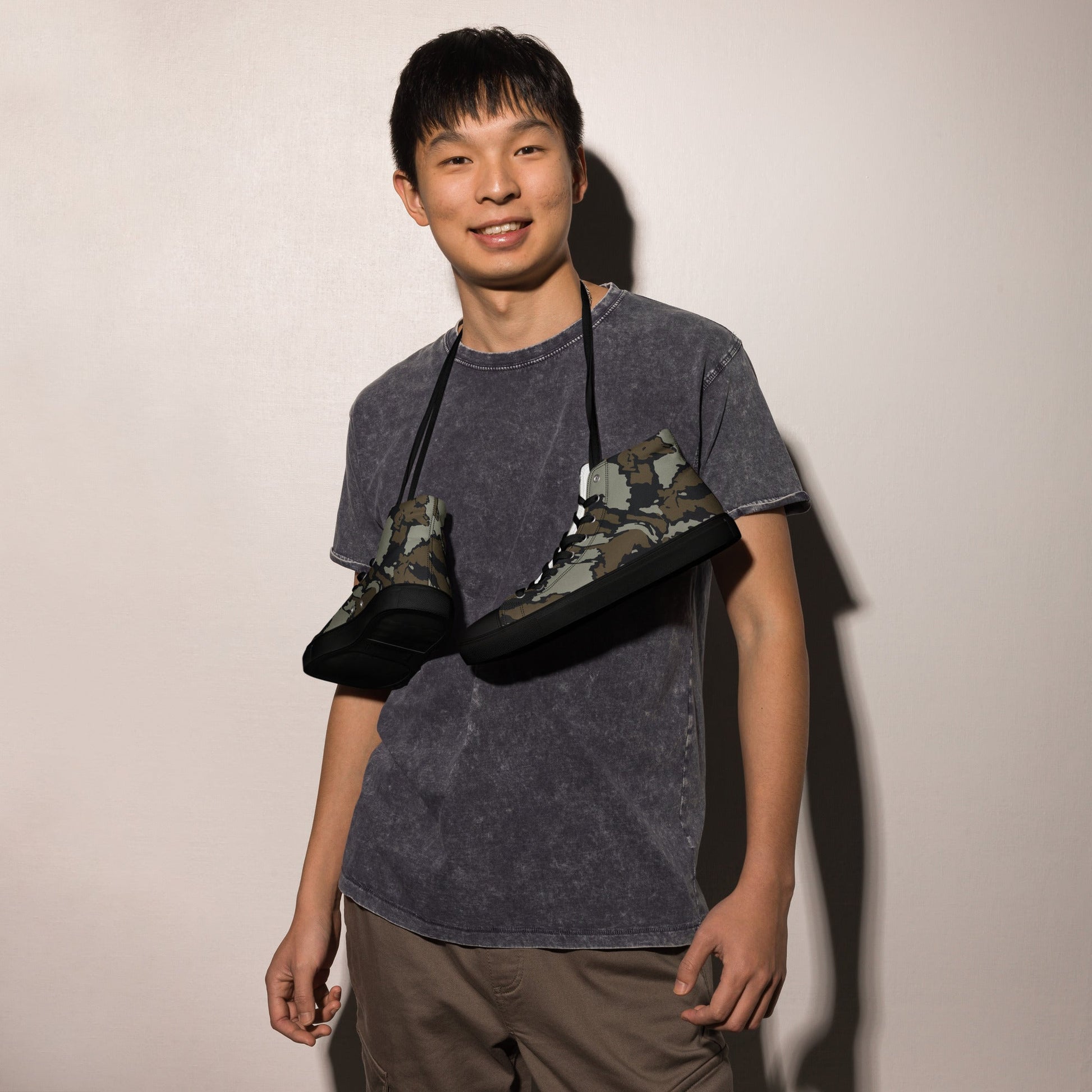 Shadow Timber CAMO Mens high top canvas shoes - High Top Canvas Shoes