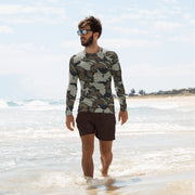 Shadow Timber CAMO Mens Long-sleeve Rash Guard - XS