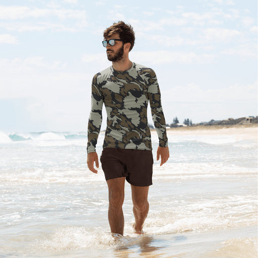 Shadow Timber CAMO Mens Long-sleeve Rash Guard - XS