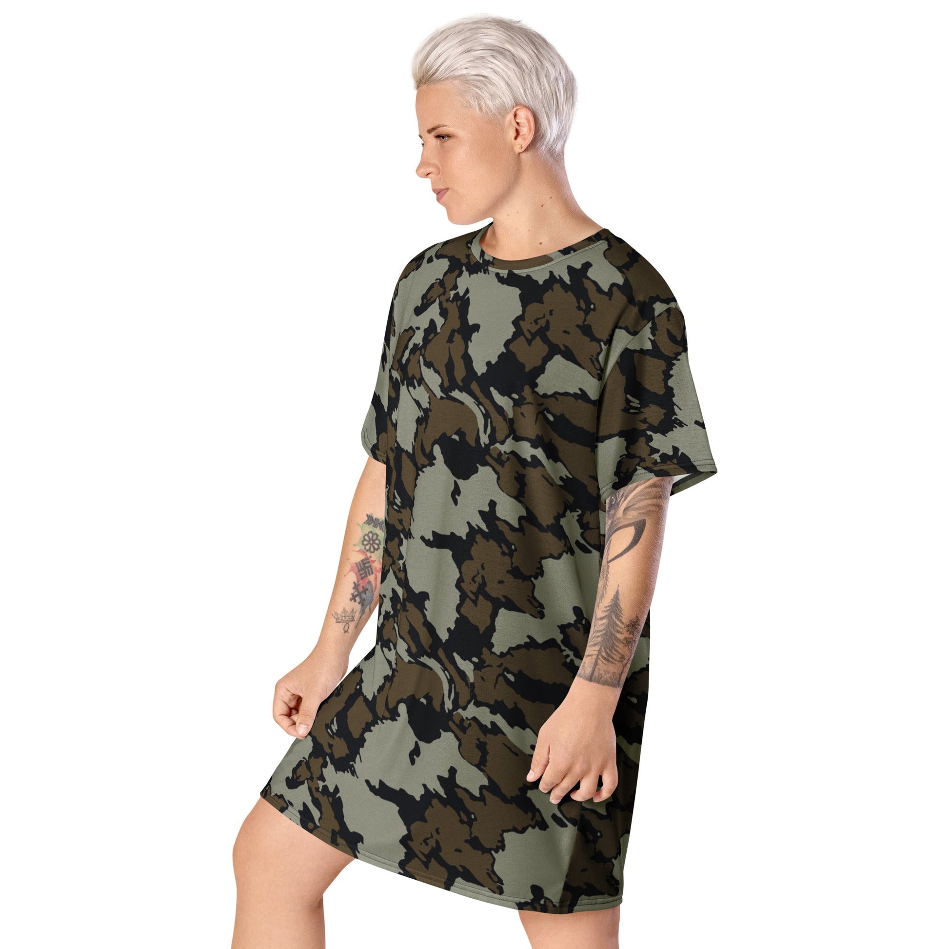 Shadow Timber CAMO T-shirt dress - Womens T-Shirt Dresses