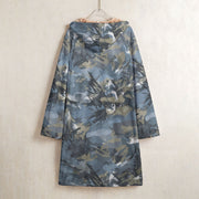 Skyhammer Close Air Support CAMO Men’s Horn Button Long Fleece Coat - Jacket