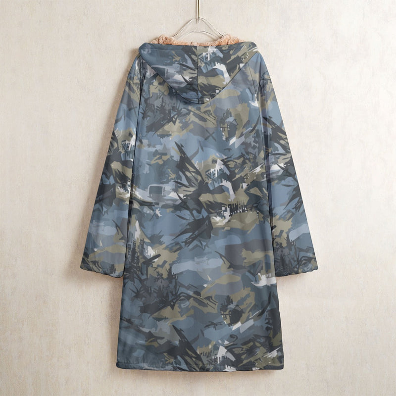 Skyhammer Close Air Support CAMO Men’s Horn Button Long Fleece Coat - Jacket