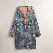 Skyhammer Close Air Support CAMO Men’s Horn Button Long Fleece Coat - S / White - Jacket