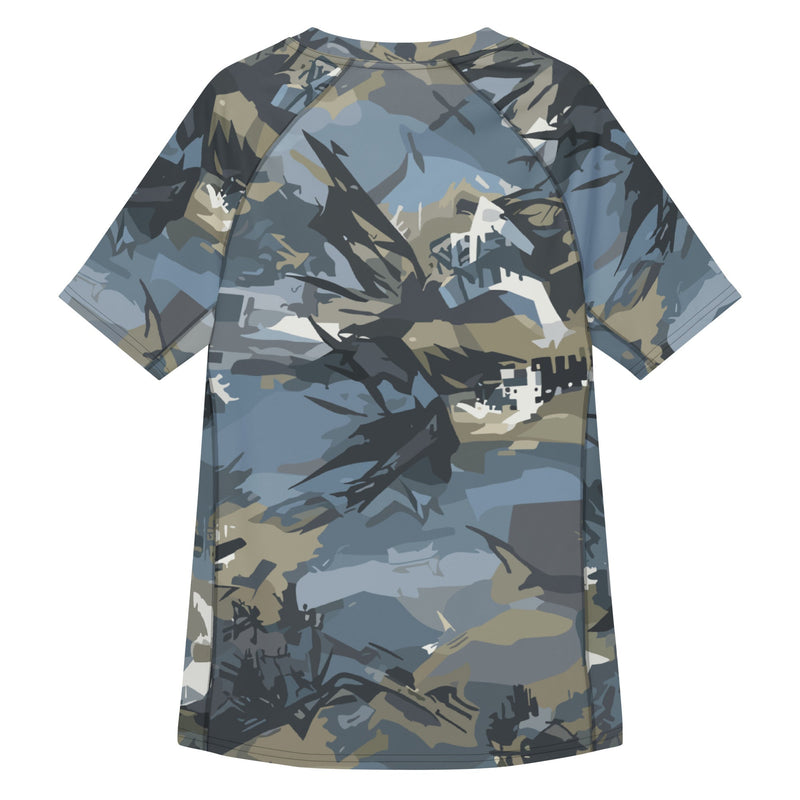 Skyhammer Close Air Support CAMO Mens Short-Sleeve Rash Guard - SS