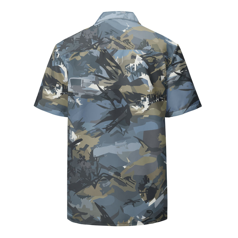 Skyhammer Close Air Support CAMO Unisex Short-Sleeve Button Shirt - Button-Up