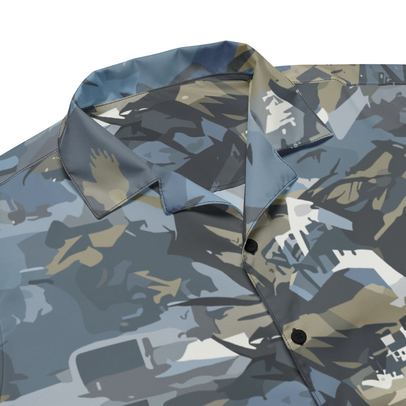 Skyhammer Close Air Support CAMO Unisex Short-Sleeve Button Shirt - Button-Up