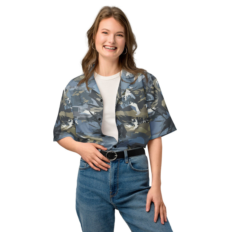 Skyhammer Close Air Support CAMO Unisex Short-Sleeve Button Shirt - Button-Up