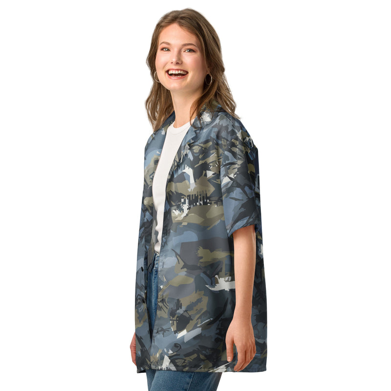 Skyhammer Close Air Support CAMO Unisex Short-Sleeve Button Shirt - Button-Up
