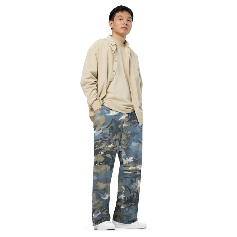 Skyhammer Close Air Support CAMO Unisex Wide-Leg Leisure Pants - Pant