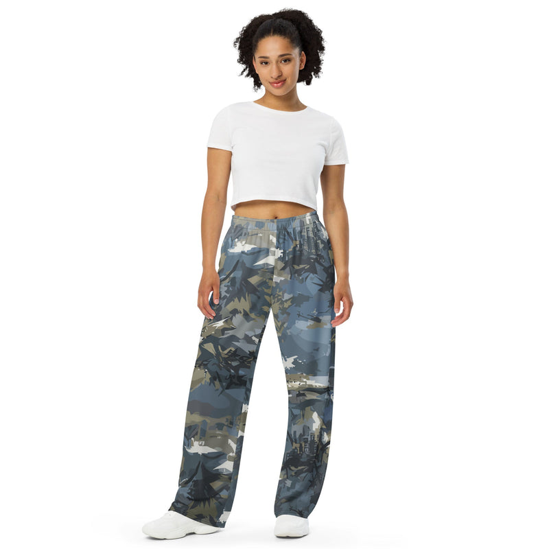 Skyhammer Close Air Support CAMO Unisex Wide-Leg Leisure Pants - Pant