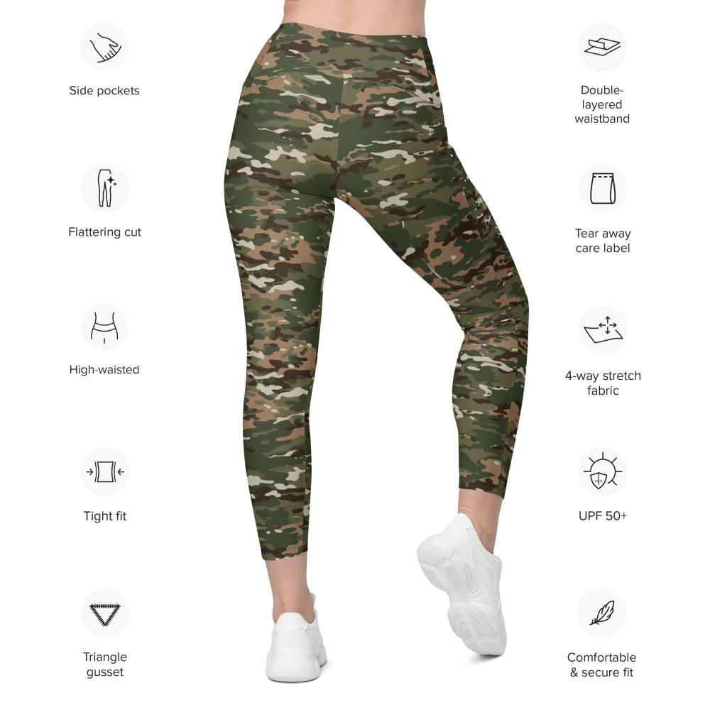 Slovenian M12 SLOCAM CAMO Leggings with pockets - Womens With Pockets