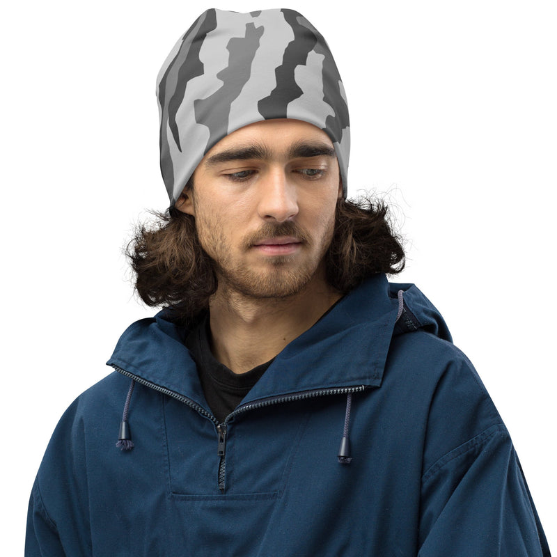 Urban Diagonal Stripe CAMO Beanie - Head