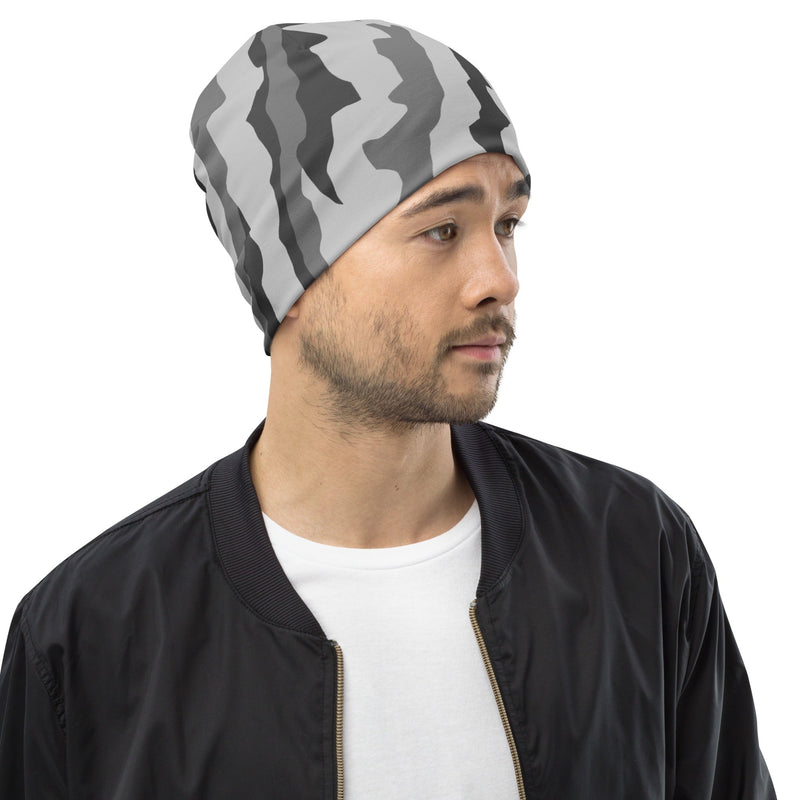 Urban Diagonal Stripe CAMO Beanie - Head