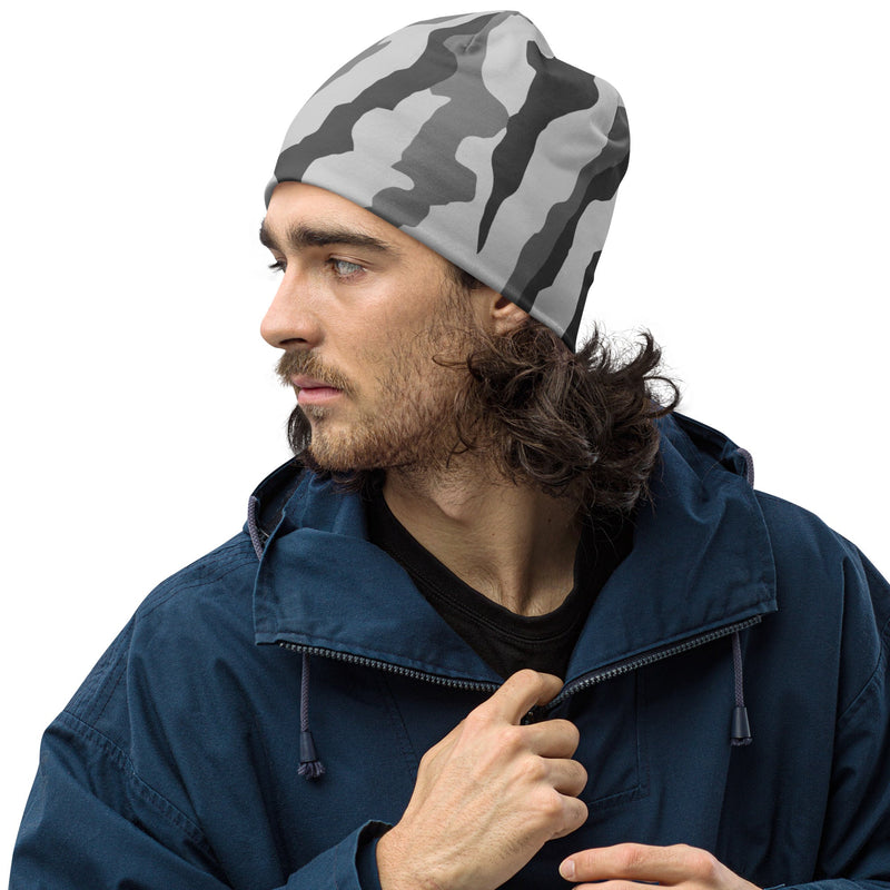 Urban Diagonal Stripe CAMO Beanie - S - Head