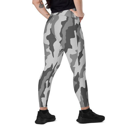 Snake Plissken Urban Movie CAMO Leggings with pockets - 2XS - Womens With Pockets