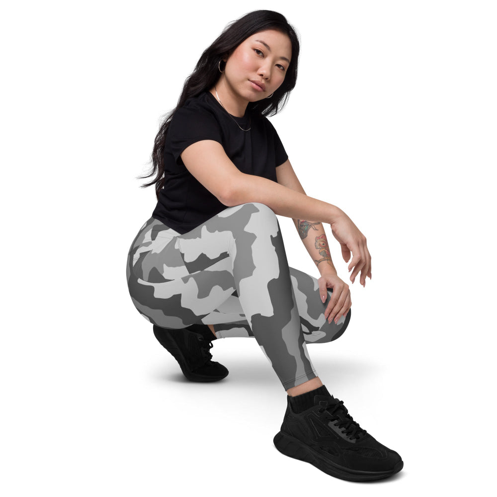 Snake Plissken Urban Movie CAMO Leggings with pockets - Womens With Pockets