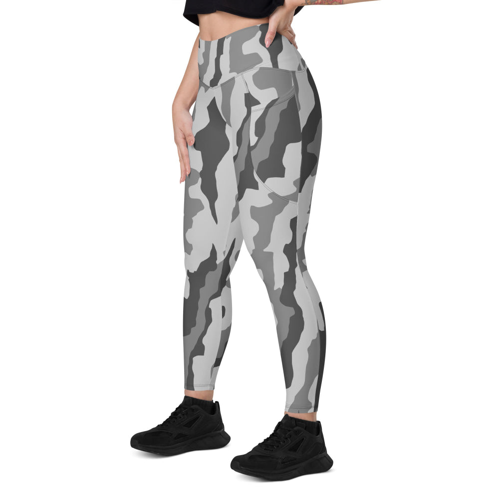 Snake Plissken Urban Movie CAMO Leggings with pockets - Womens With Pockets