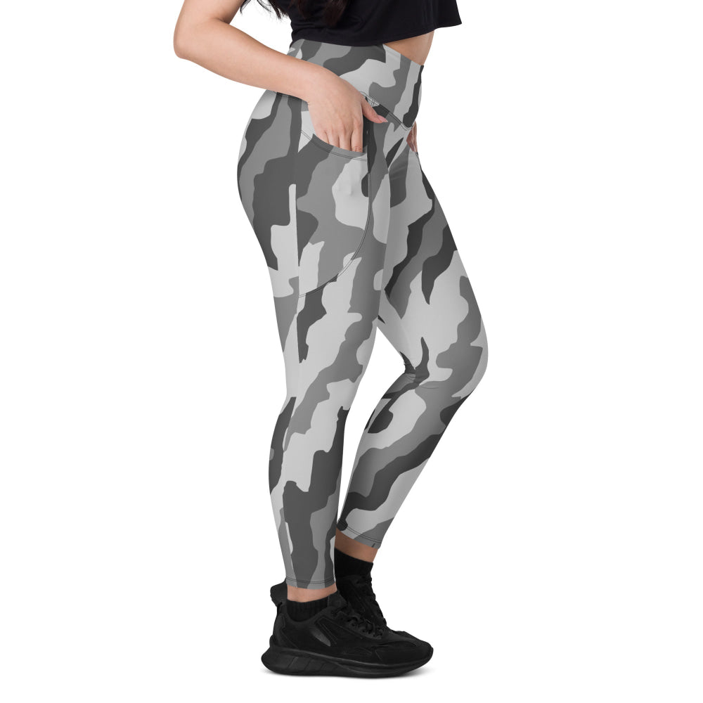 Snake Plissken Urban Movie CAMO Leggings with pockets - Womens With Pockets