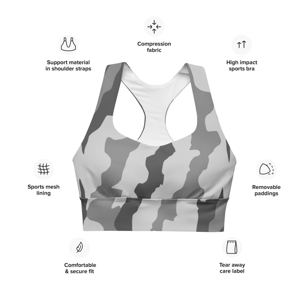 Snake Plissken Urban Movie CAMO Longline sports bra