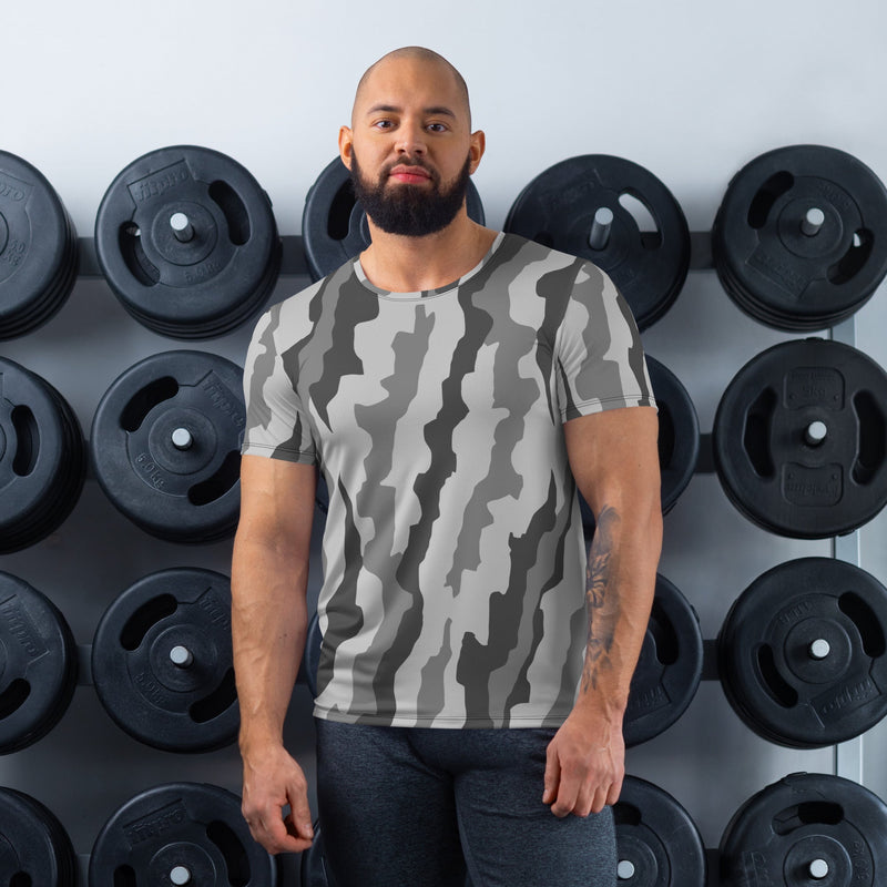 Urban Diagonal Stripe CAMO Mens Athletic T-Shirt - XS - Shirt