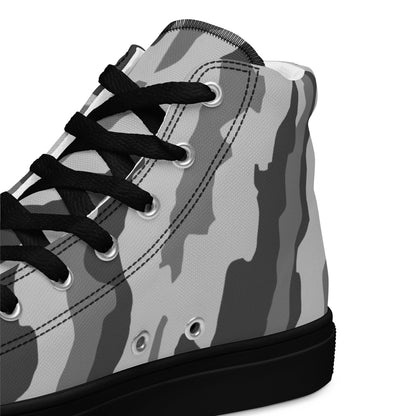 Snake Plissken Urban Movie CAMO Men’s high top canvas shoes - Mens High Top Canvas Shoes