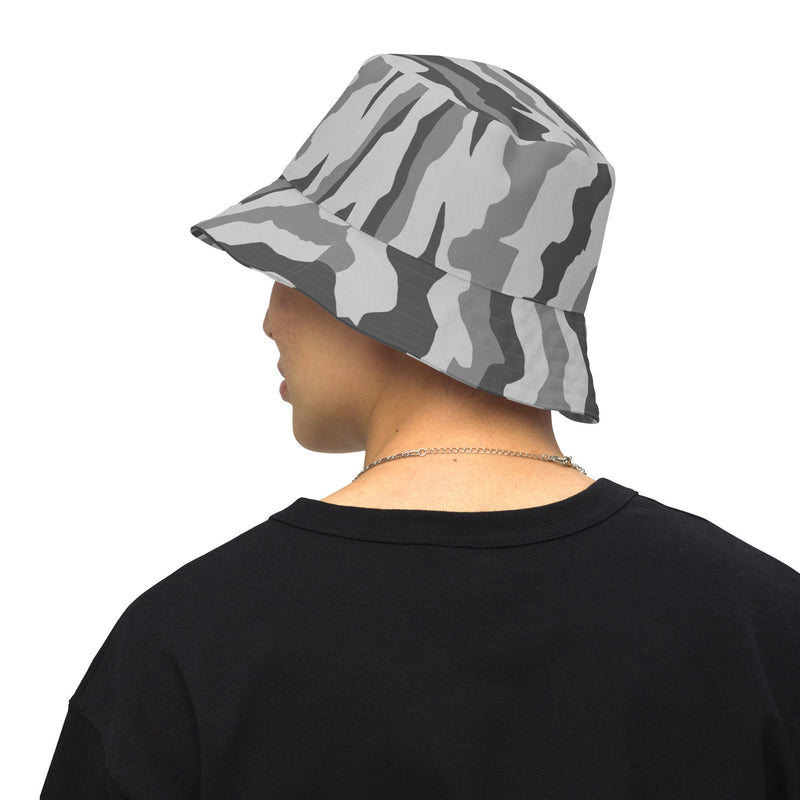 Urban Diagonal Stripe CAMO Reversible Bucket Hat - Head