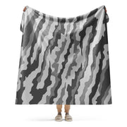 Urban Diagonal Stripe CAMO Sherpa Blanket - 60″×80″