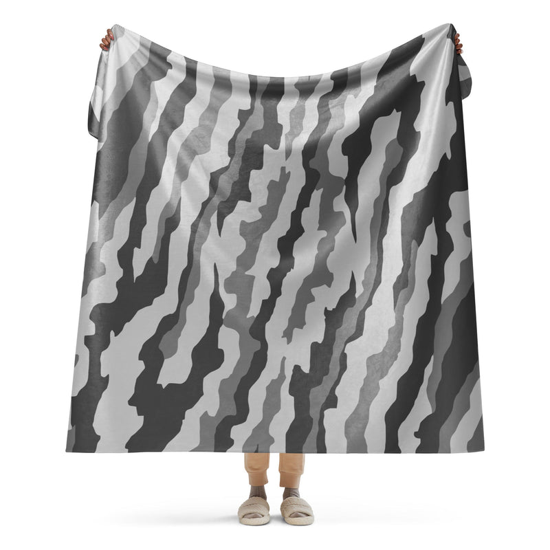 Urban Diagonal Stripe CAMO Sherpa Blanket - 60″×80″