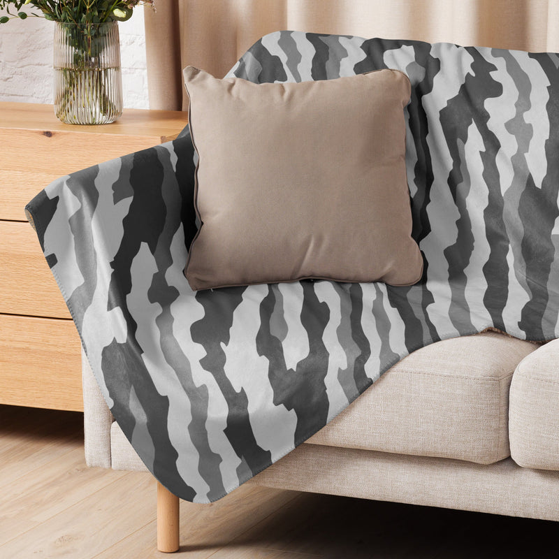 Urban Diagonal Stripe CAMO Sherpa Blanket