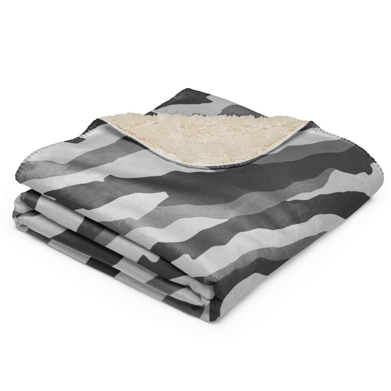 Urban Diagonal Stripe CAMO Sherpa Blanket