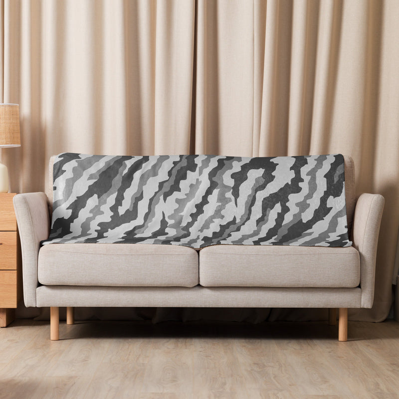 Urban Diagonal Stripe CAMO Sherpa Blanket
