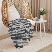 Urban Diagonal Stripe CAMO Sherpa Blanket