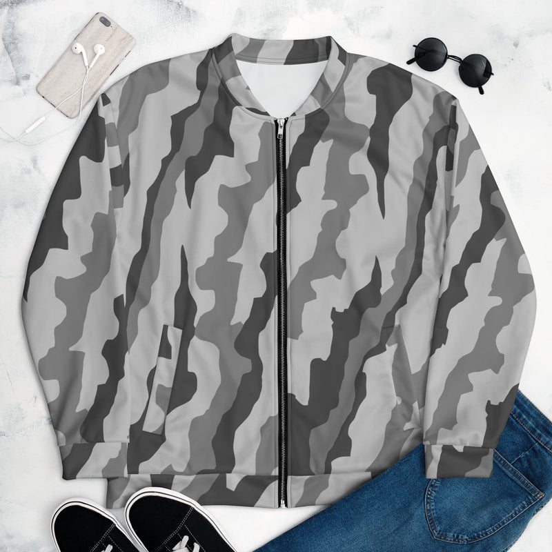 Urban Diagonal Stripe CAMO Unisex Bomber Jacket - XS